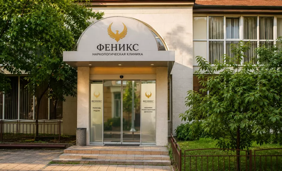 Вход в наркологическую клинику «Феникс» в Мамадыше